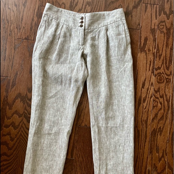 Linen Pants Cha Cha Vente Cropped Pants Capris 100% Linen - Picture 4 of 12